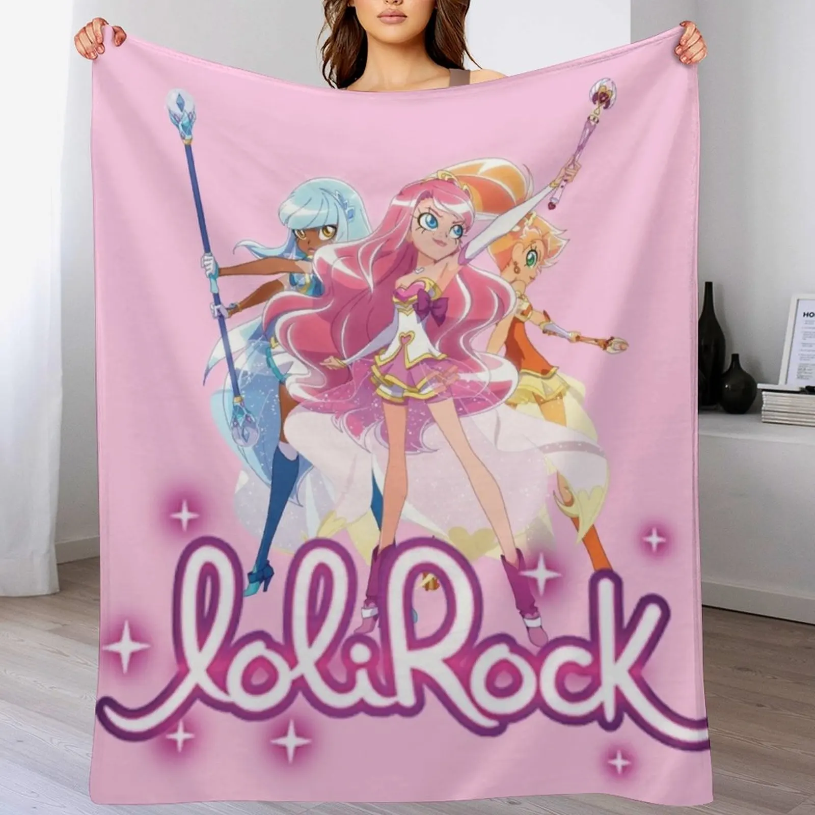 Одеяло с основными персонажами и логотипом Lolirock роскошные одеяла люксового