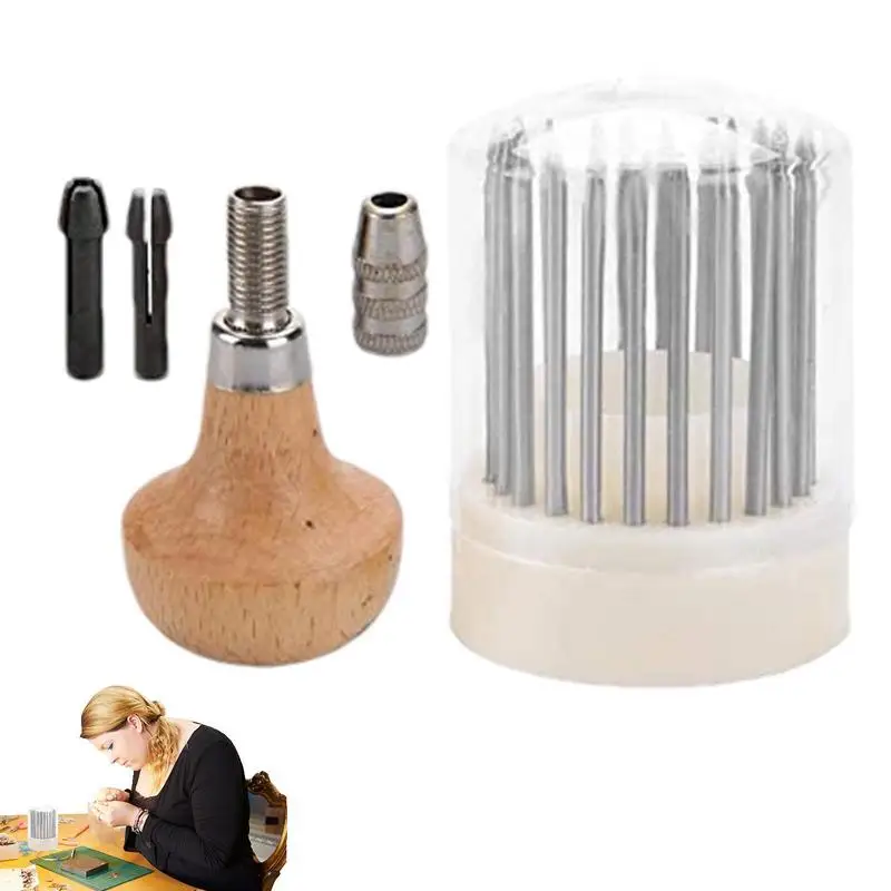 

Engraving Setting Tools 23pcs Beading Tools Set With Wooden Handle Graver Beaders For Jewelry Stone Setting Graver Tool DIY