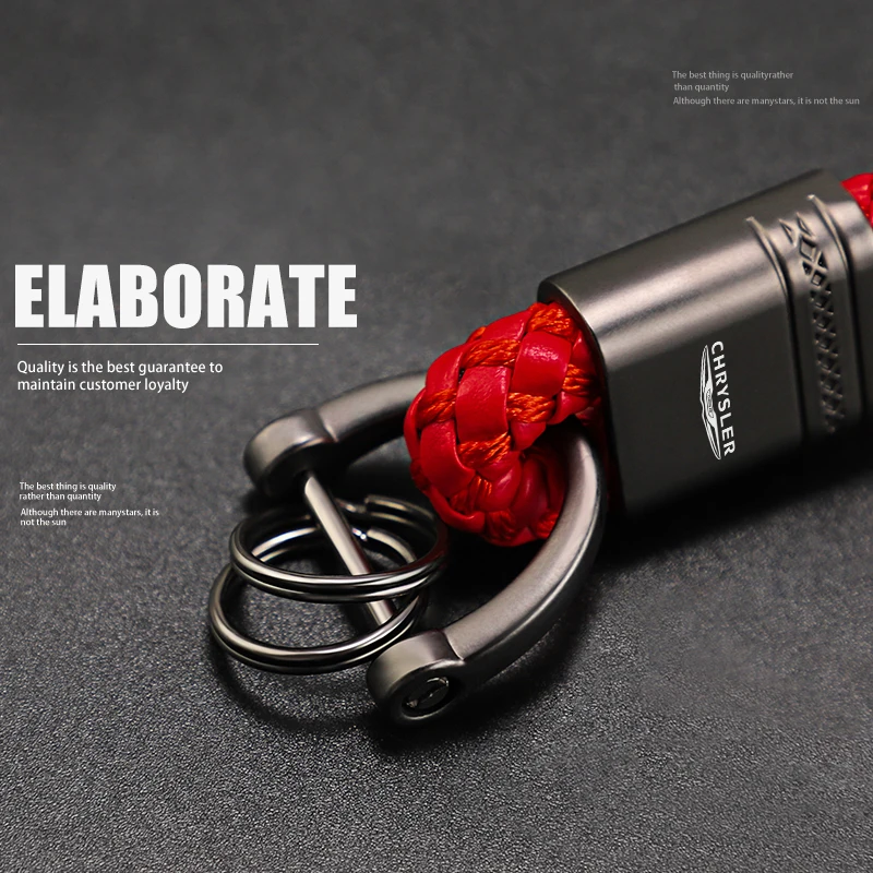 Кожаный брелок для ключей из цинкового сплава вязаный Chrysler 300 300C 300M Aspen Cirrus Concord