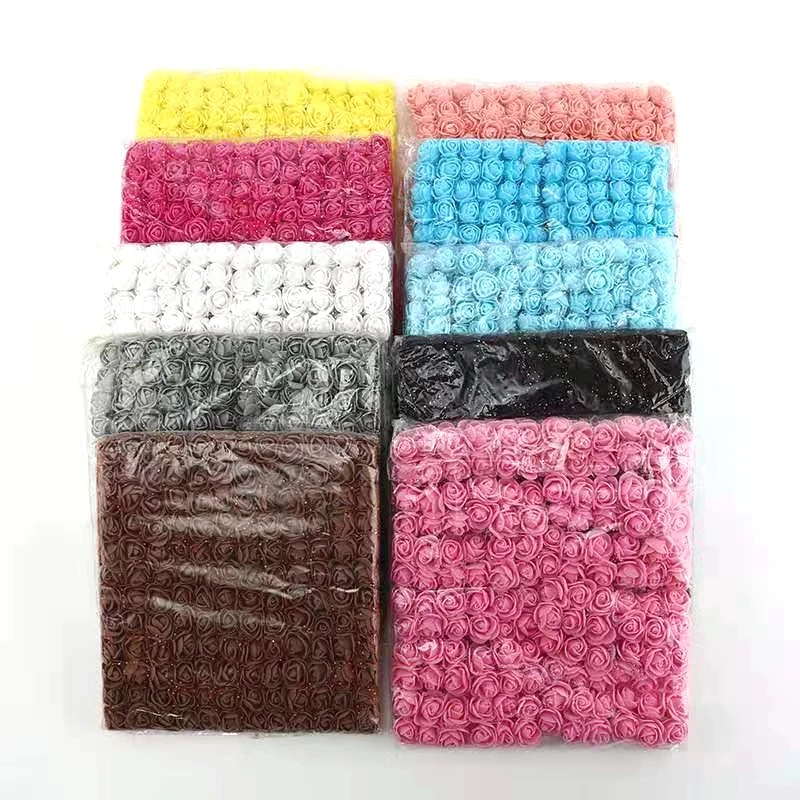 Искусственные мини-розы из пенопласта 144 шт. 2 см разноцветный свадебный цветок