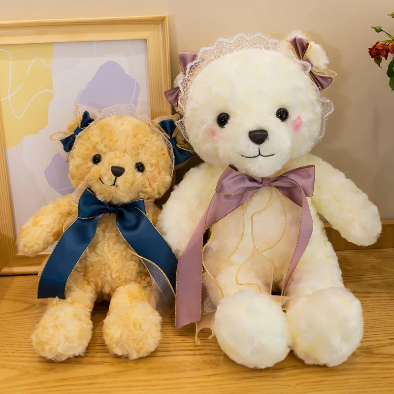 

40cm Cute Soft Lolita Bear Stuffed Plush Toys Office Nap Pillow Home Comfort Cushion Child Decor Christmas Gift Doll