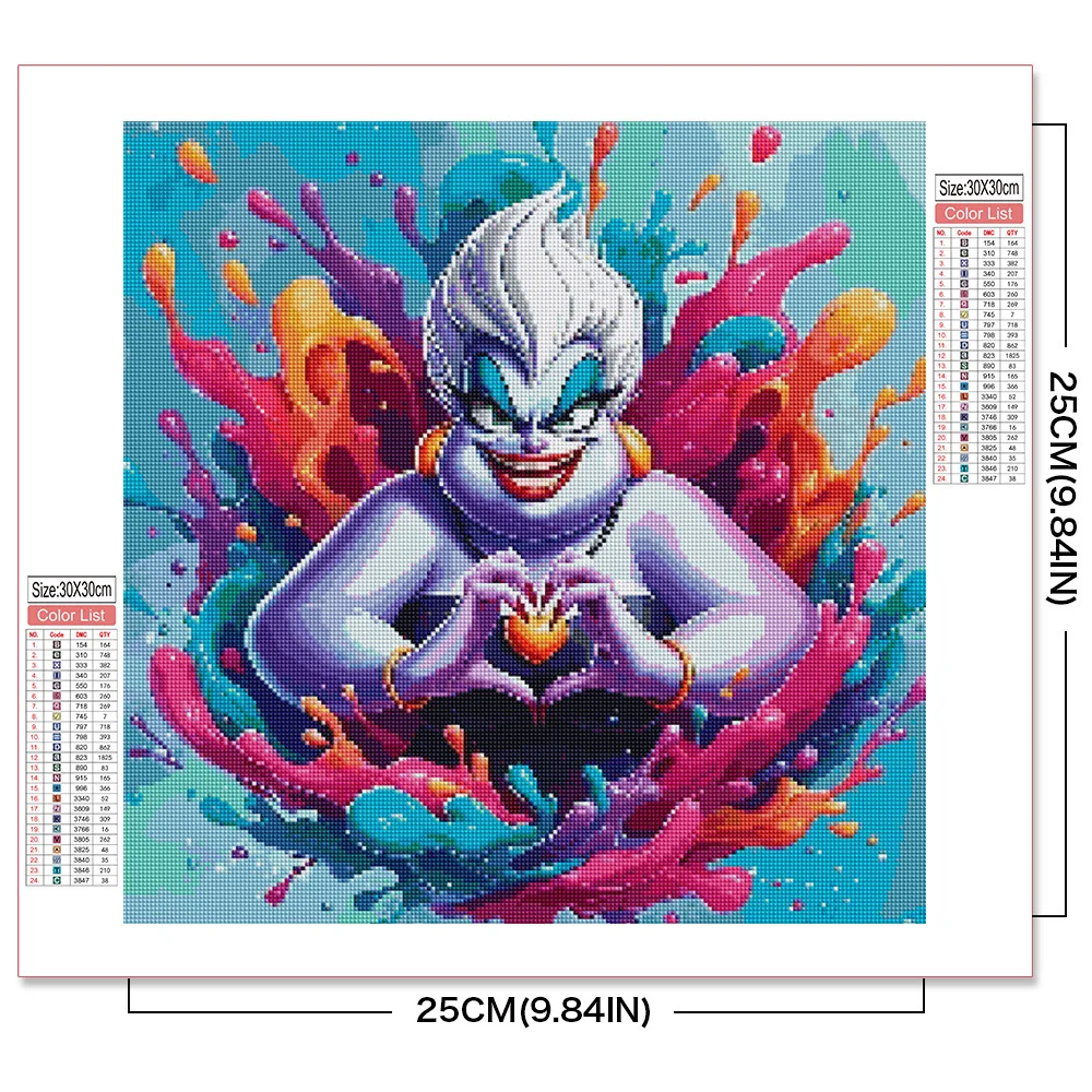 Алмазная картина Disney мультяшная принцесса Рапунцель белоснежная мозаика с