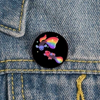 rainbow guppy printed pin custom funny brooches shirt lapel bag cute badge cartoon cute jewelry gift for lover girl friends