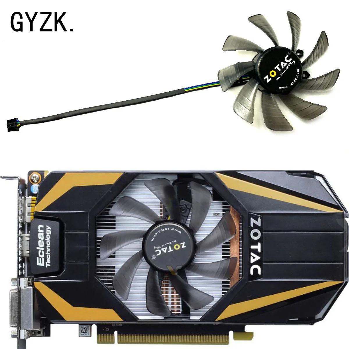 Новый сменный вентилятор для видеокарты ZOTAC GeForce GTX650ti 660 Boost