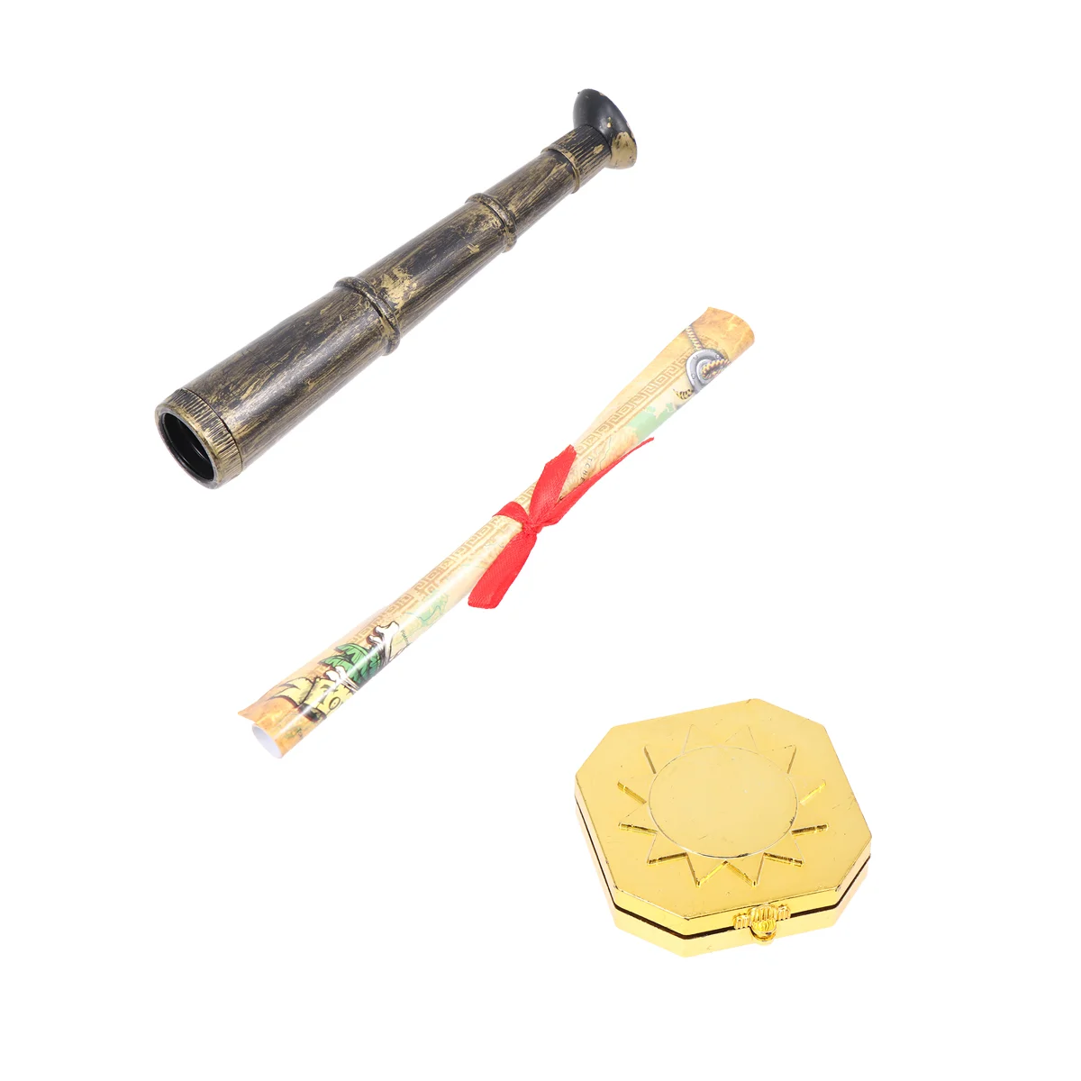 

3 шт., детский игровой набор, миниатюрный пиратский орнамент, компас, карта, модель, фигурки для детей, пиратские искусственные сувениры