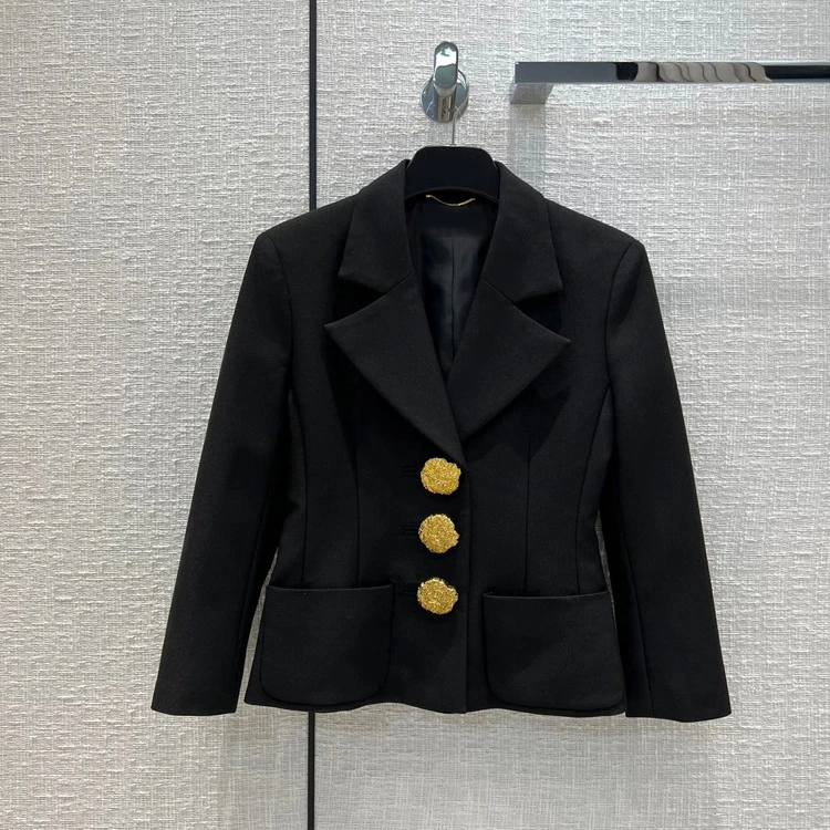 

High-end Long Sleeve Black Suit Coats for Women Top Quality Lapel Slim Autumn Coats 2022 Casual Commute Slim Blazer Coats Jacket