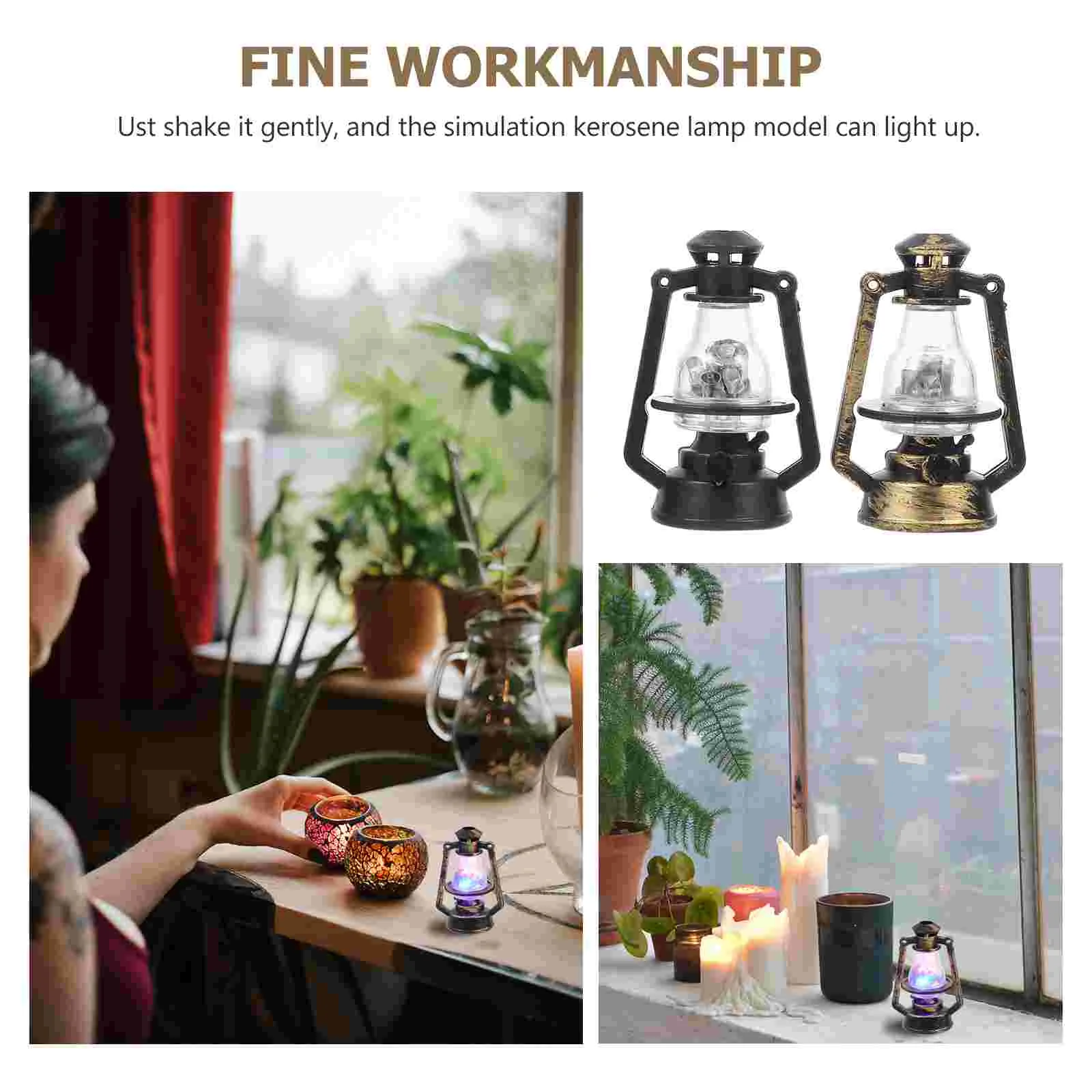2 шт. имитация керосиновой лампы форма для украшения гостиной мини-модель