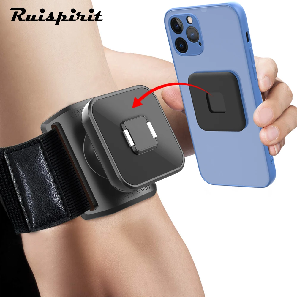 

Magnetic Phone Holder Armband Upgraded Running Accessories for iPhone Samsung Outdoor Sports Smartphones Running Phone Mount