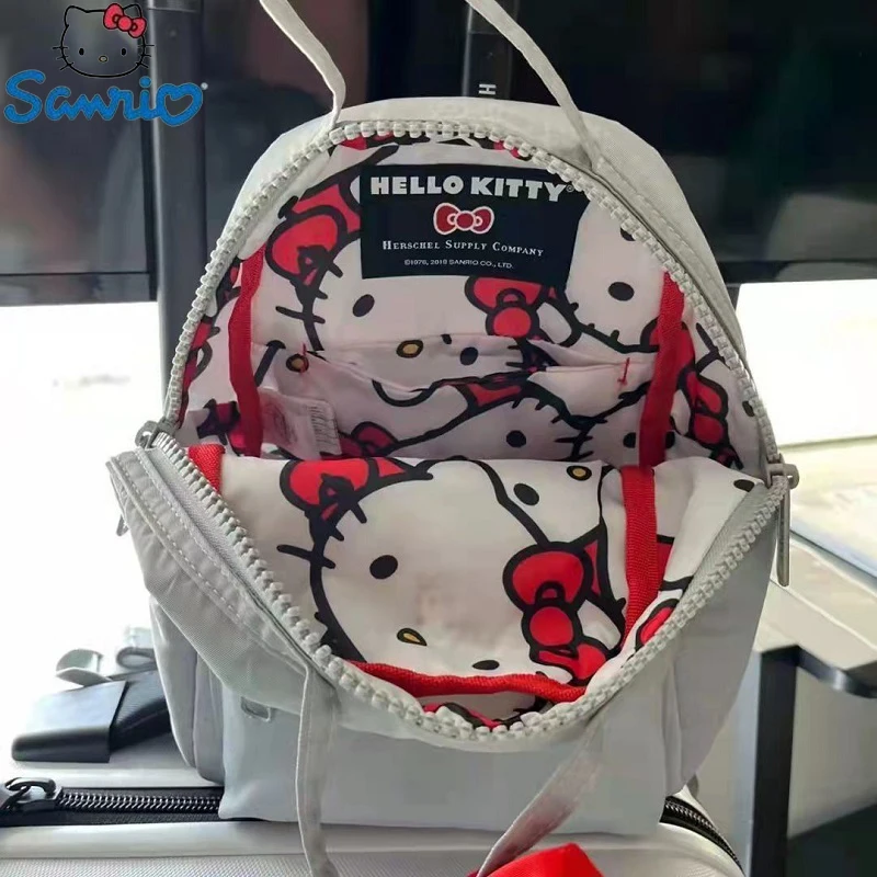 

Новинка 2023, модные милые рюкзаки Sanrio Hello Kitty, школьный ранец, женский рюкзак для улицы, женские сумки через плечо в Корейском стиле Y2k для девушек