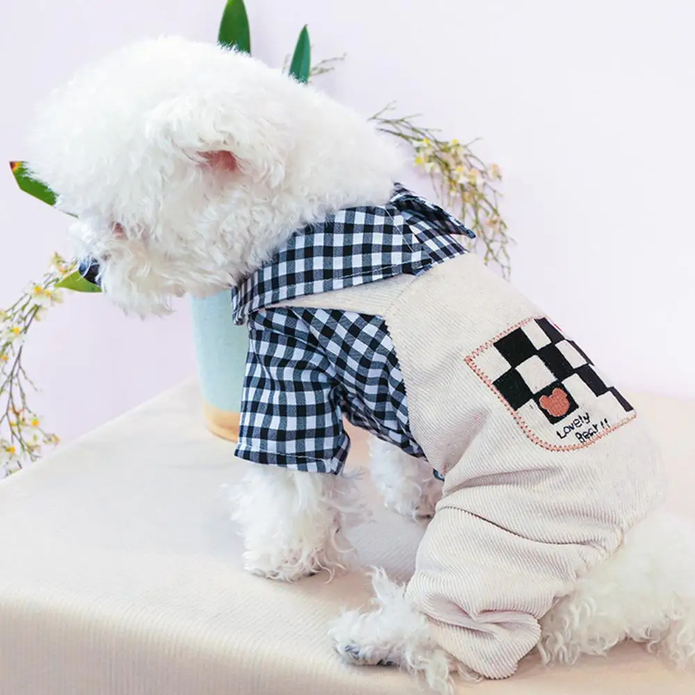 

Fade-less Pet Supplies Retro Checker Pattern Dog Jumpsuits for Dog