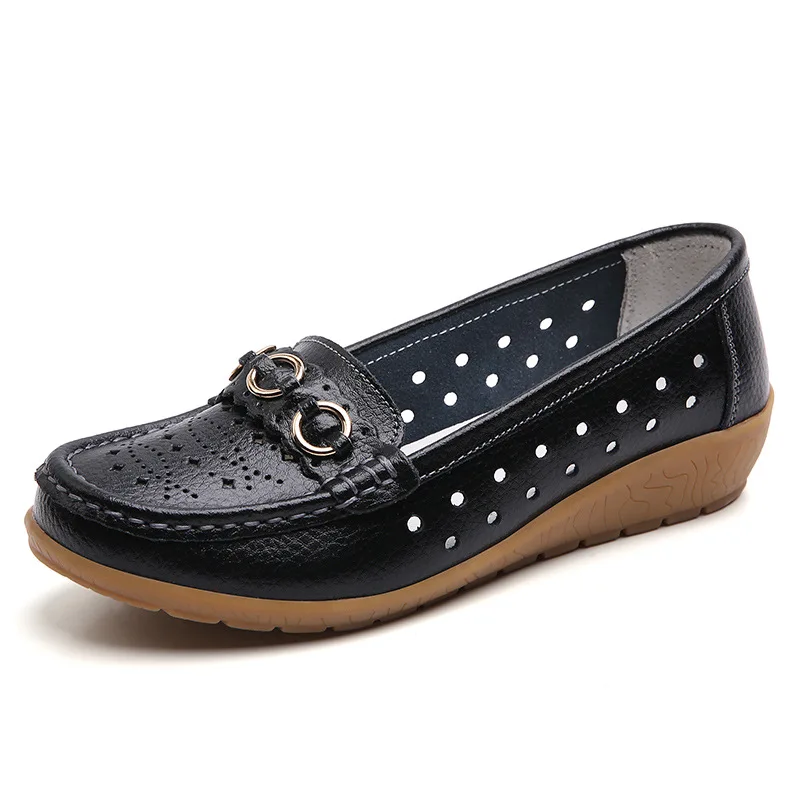 

Summer Women's Loafer Ladies Breathable Hollow Flats Shoes Office Slip-on Moccasins Zapatos Mujer Fashion Casual Shoes Plus Size