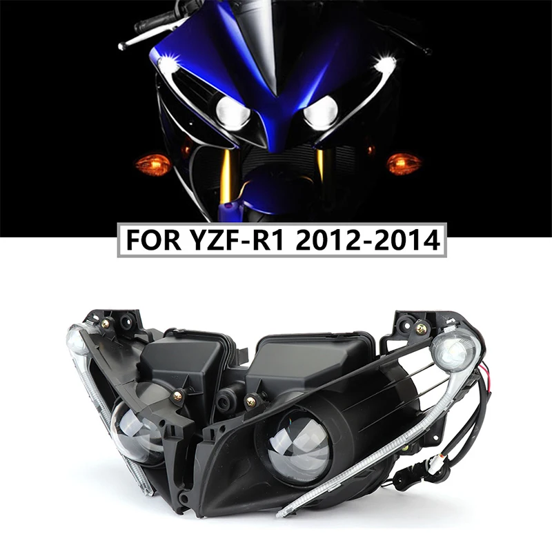 Аксессуары для мотоциклов передние фары 12 13 14 YZF R1 корпус Yamaha YZF-R1 2012 2013 201d Light