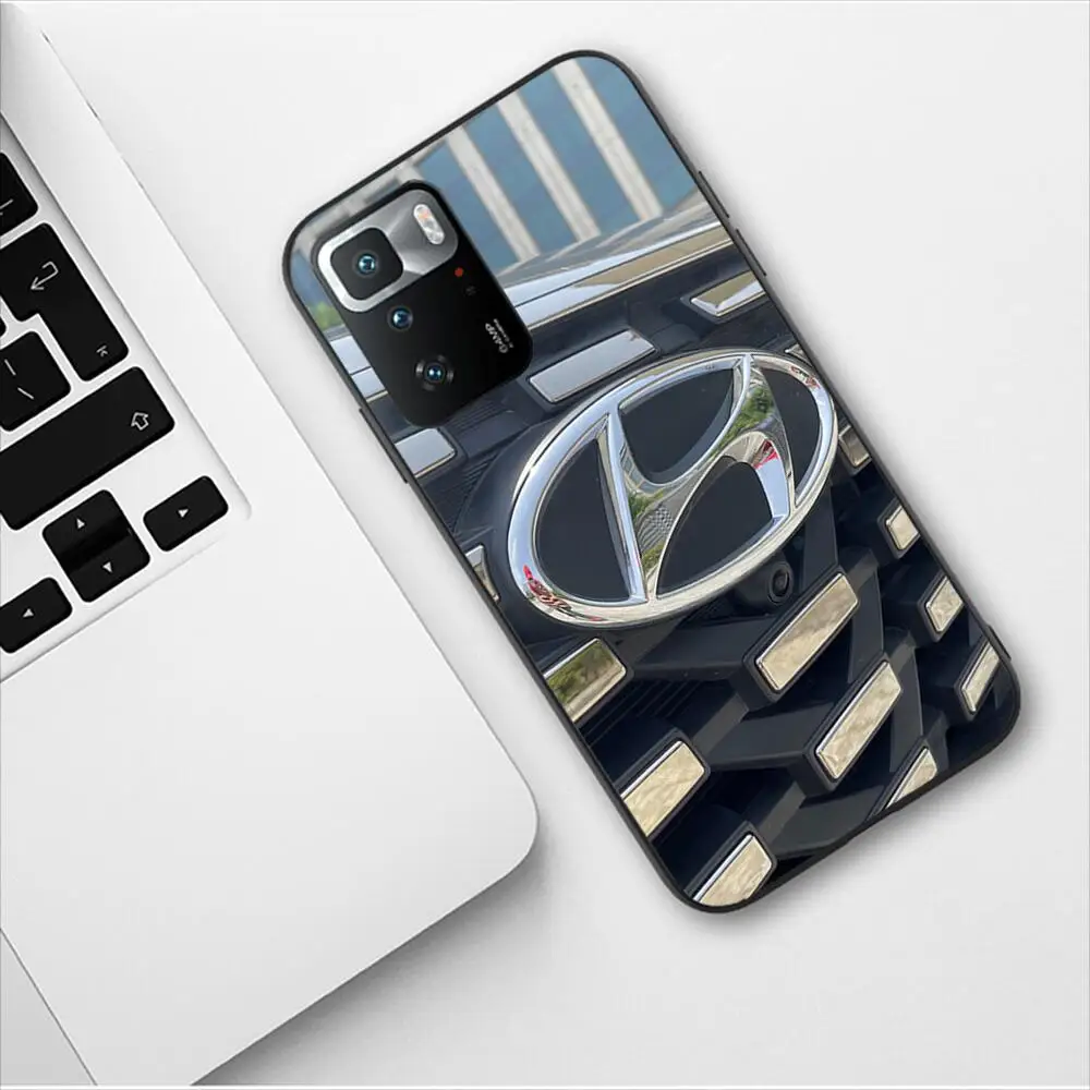 Hyundai Luxury Car Logo Phone Case For Redmi 9 9A 7A 10 8A 10A 8 Note 11 10S 7 11S Plus POCO X3 Pro Luxury Design Fashion Cover