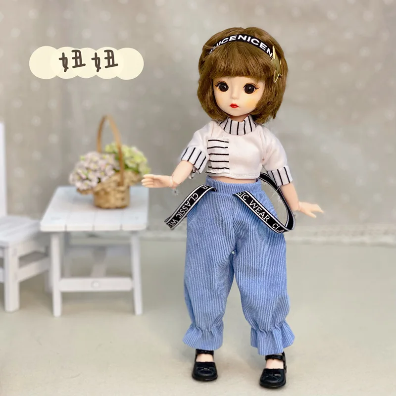 Новинка 30 см BJD 1/6 кукла с одеждой очками длинный парик Макияж модная повседневная