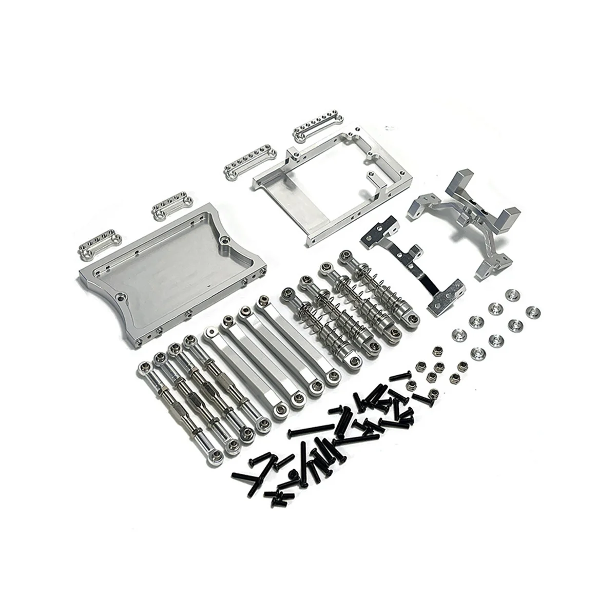 

Для MN D90 MN98 MN99S металлический шасси звеньевой стержень сервопривод крепление амортизатор балка набор 1/12 обновленные детали для радиоуправляемого автомобиля, серебристый