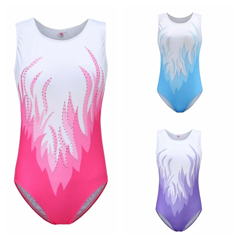 

Adult Ballet Leotards Sleeveless Shiny Diamond Gymnastics Leotard One-Piece Ballet Dance Wear Bodysuit Dance Costume For Girls