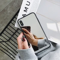 jome black edge mirror phone case for iphone 13 12 11 pro max x xs max xr soft protective case for iphone 6s 7 8 plus mirror cas
