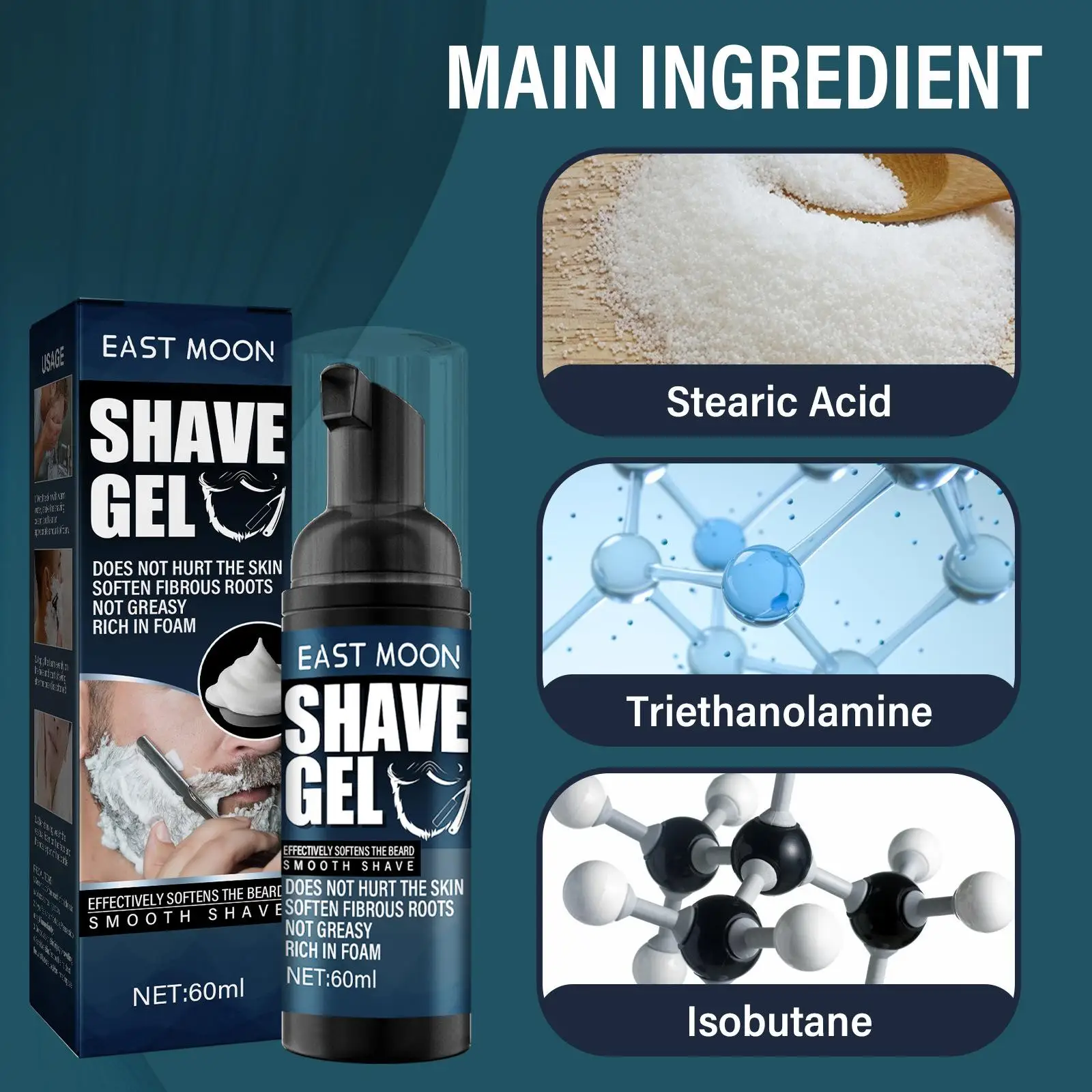 Крем для бритья Гель натуральные ингредиенты смягчающий бороды освежающий