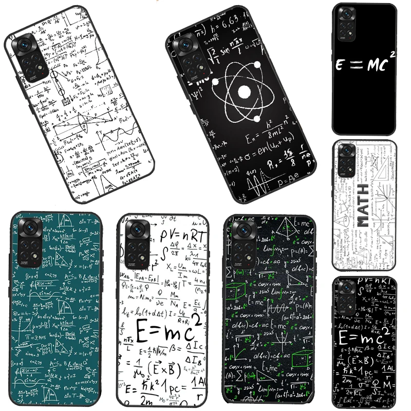 Physic Equations E=mc2 Math Phone Case For Xiaomi Redmi Note 11 10 9 Pro Note 10A 10C 10S 9S 8T 9A 9T 9C 7 Soft Cover