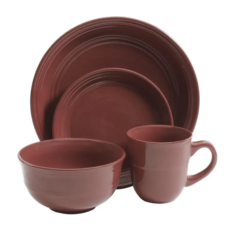 

Red Rainforest 16-Piece Dinnerware Set