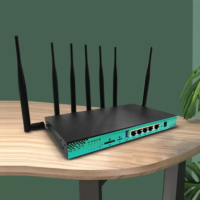 Cioswi 4G 5G Router OpenWRT Dual Band WI-FI 4*Gagabit LAN SIM Card 6 Antennas IEEE 802.11ac 1200Mbps Network Industry Router