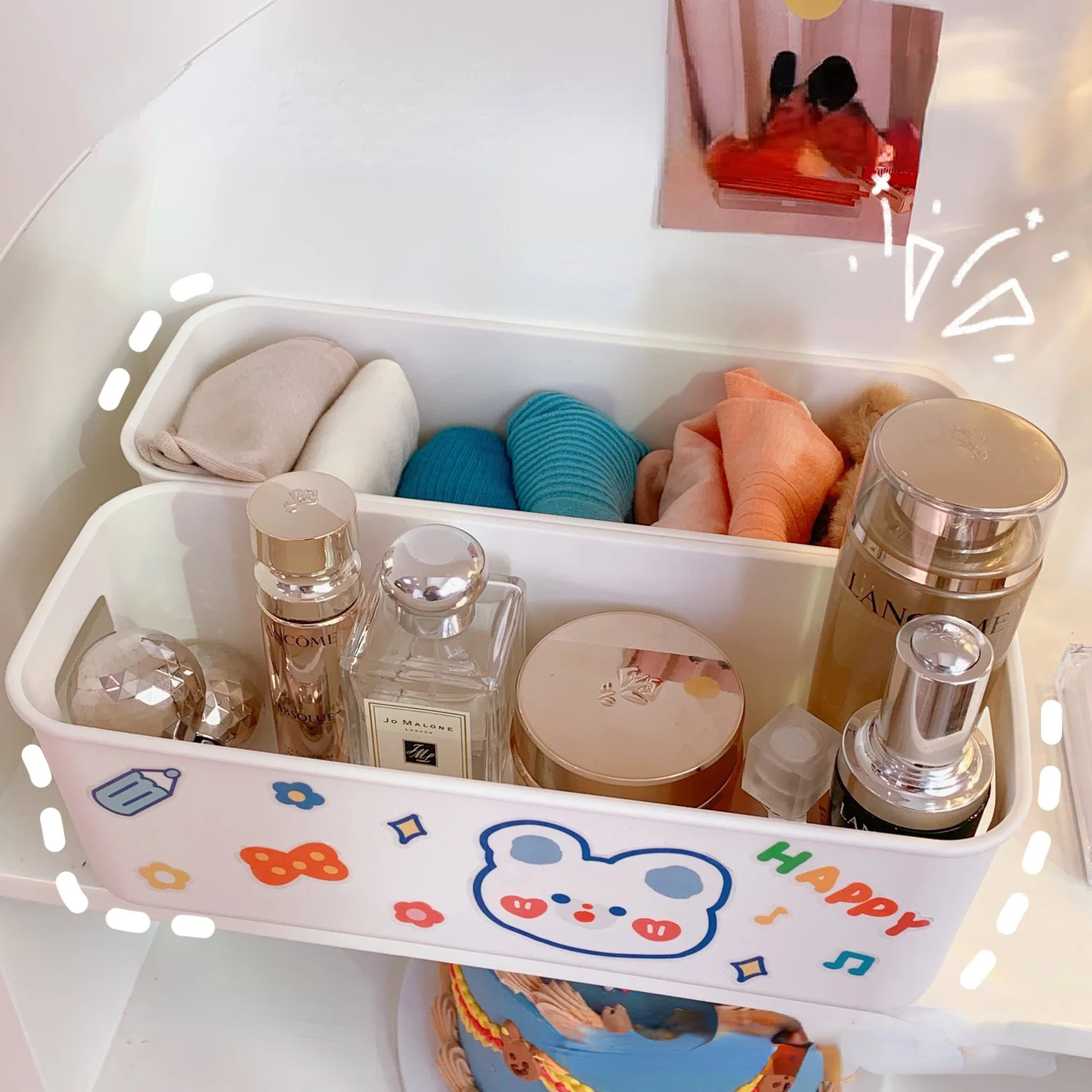 cute desktop sundries storage baskets box cosmetics snacks mobile phone case storage boxes household kawaii storage organizer free global shipping