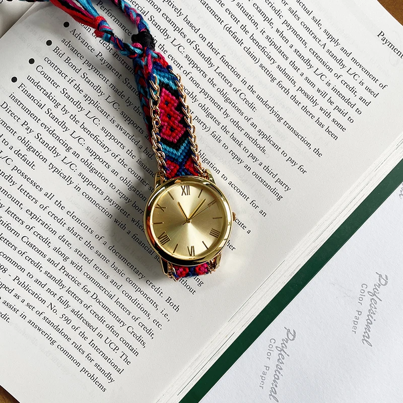 OT003 Bohemia watch super fairy rainbow dazzling street beat ethnic fashion women with ladies chain original reloj mujer