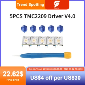 The latest version 5pcs TMC2209 V4.0 Stepping Motor Driver Step sticks Mute Driver 256 Microsteps Current 2.8A Peak VS TMC2208