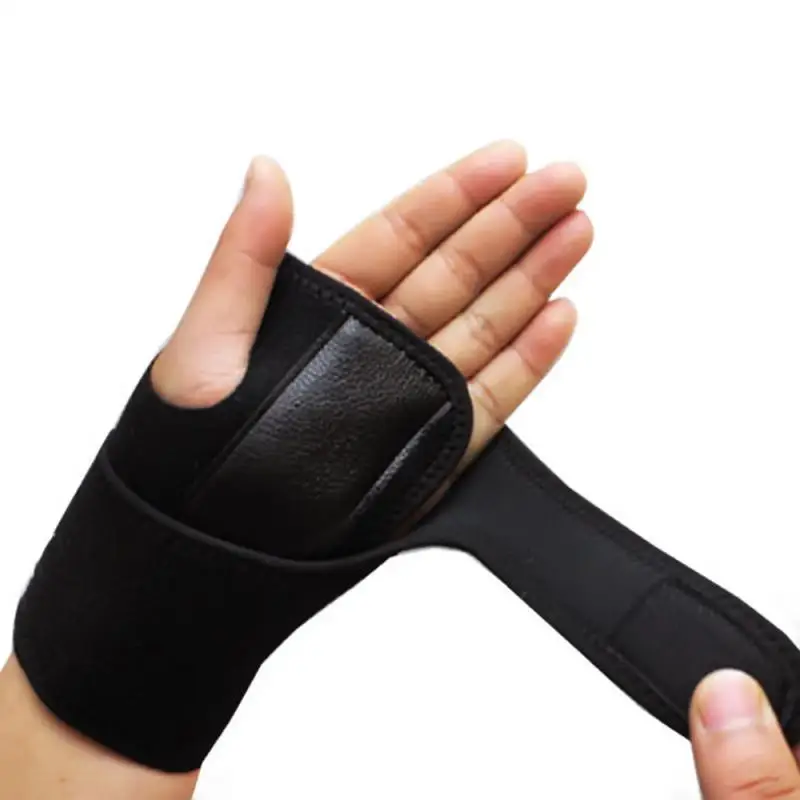 

Outdoor Sports Knitting Wrist Palm Brace Wrist Splint Guards Support Protector Weightlifting Weight Lifting Fingerless Gloves