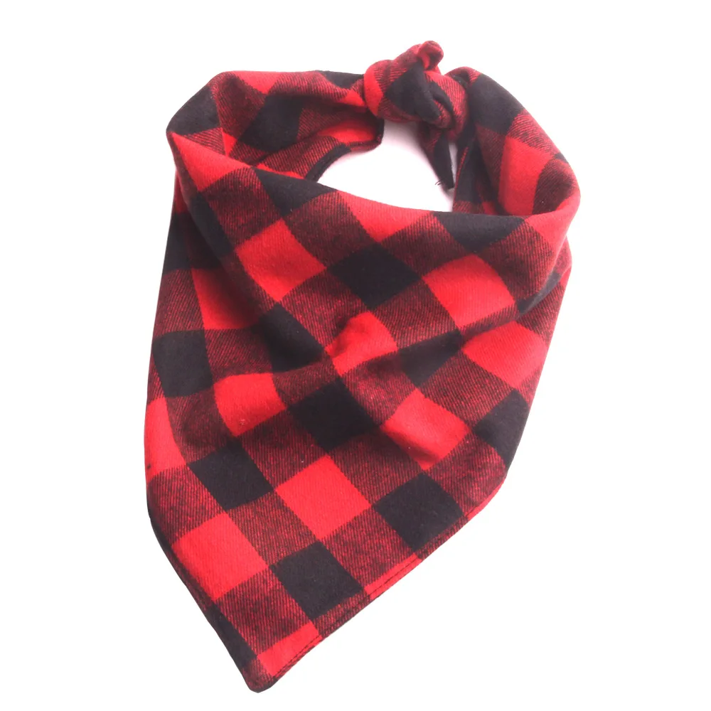 

Classic Red Black Plaid Pet Dog Bandana Cat Puppy Kerchief Pet Grooming Accessories Pet Neckerchief Scarf Dog Saliva Towel