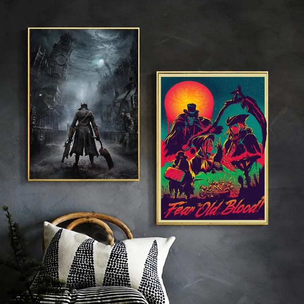 Классический постер с видеоиграми Bloodborne без рамки художественная наклейка из