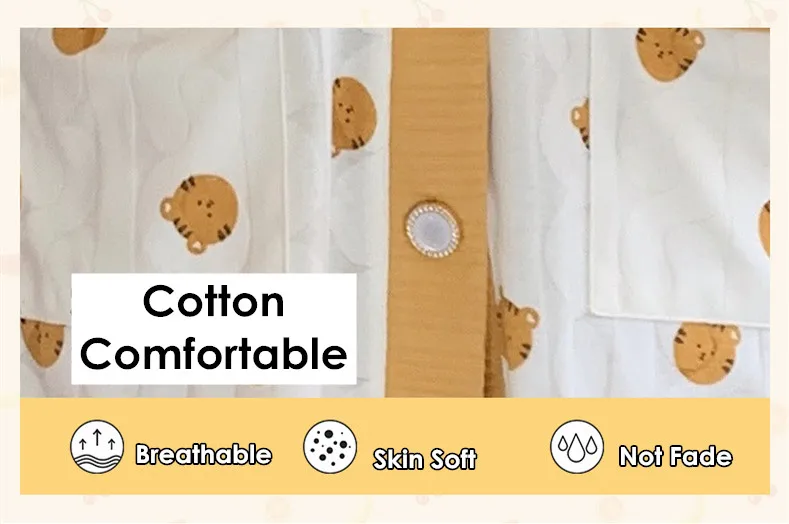 Yasuk Spring Autuum Fashion Women's Casual Sleepwear Homewear Lovely Sweet Girl Pajamas With Pants Soft Simple Tiger