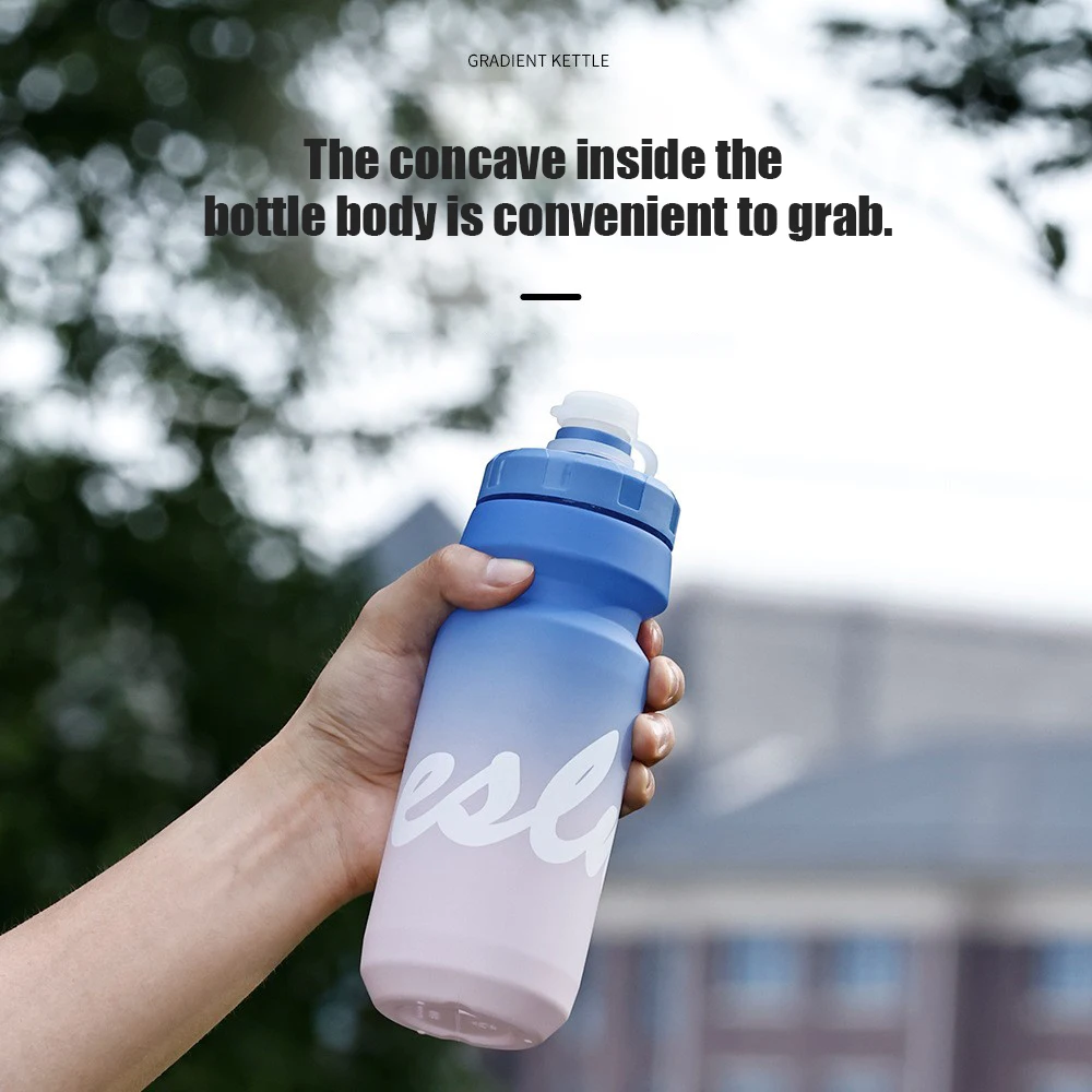 LeBycle Силиконовая Велосипедная Бутылка Для Воды 650 Мл Градиентная Спортивная