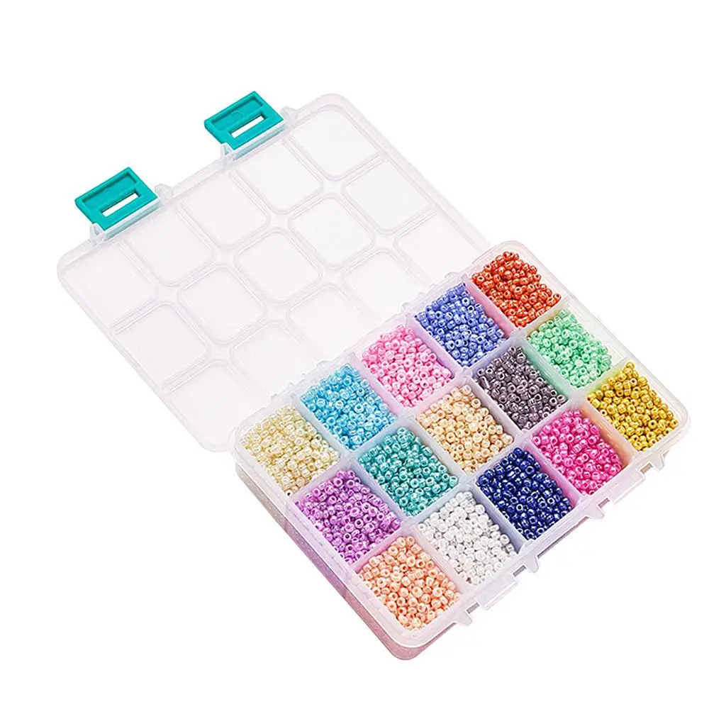 

1Set Glass Beads Multicolor Beads Set for Bracelet Necklaces DIY Crafting