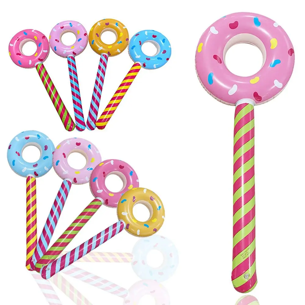 

2Pcs Inflatable Donut Lollipop Candyland Birthday Party Decorations Large Inflatable Candy Balloons Float Donut Shape Balloon