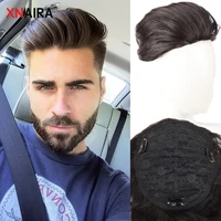 synthetic replacement block invisible natural wigs for short hair big back head mens replacement block wigs for men