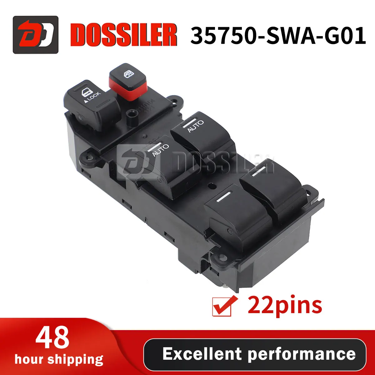 35750-SWA-G01 Dossiler новые автомобильные аксессуары передний левый переключатель