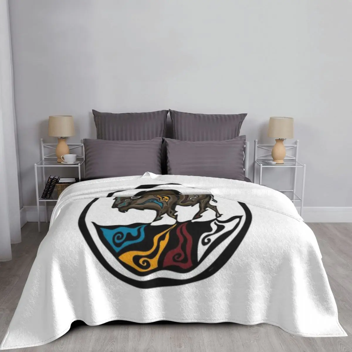 Buffalo Respect Directions WAWEZHI CANADA Коренное ультрамягкое одеяло из микрофлиса