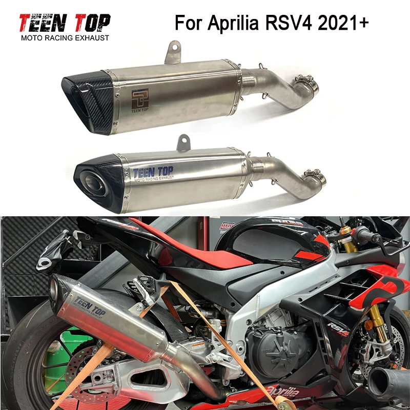 

Motorcycle Exhaust Muffler For Aprilia RSV4 Exhaust 2021 2022 2023 RSV4 Exhaust Titanium Slip On Moto Exhaust System