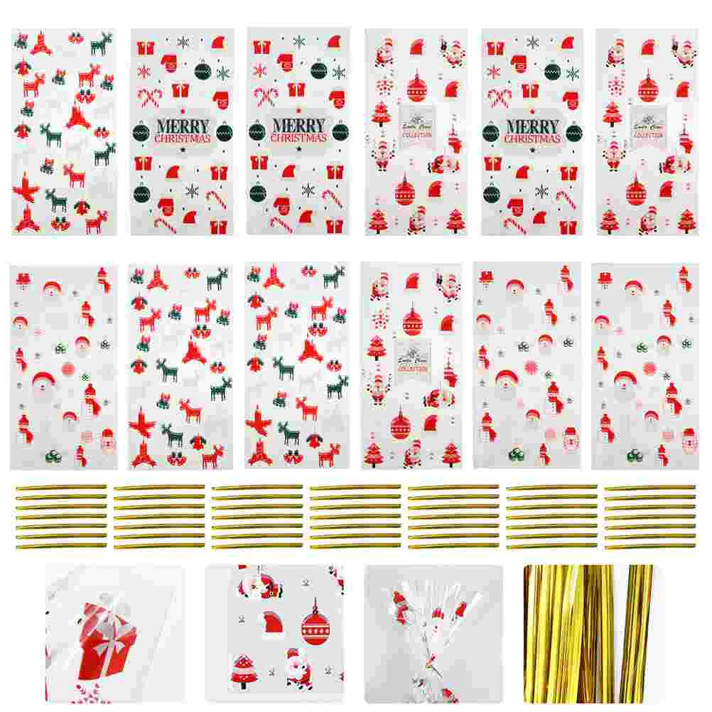 

200Pcs Pretty With Ties Xmas Bag