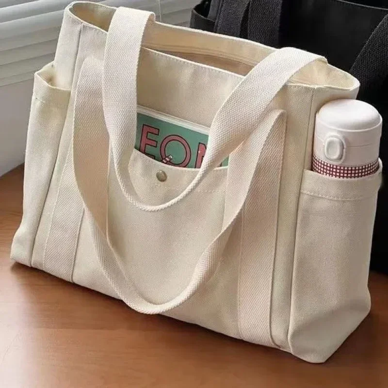 

Вместительные холщовые сумки-тоуты, саквояж для путешествий и переноски, универсальная женская сумка для подмышек, сумка для покупок, Книжная сумка на плечо