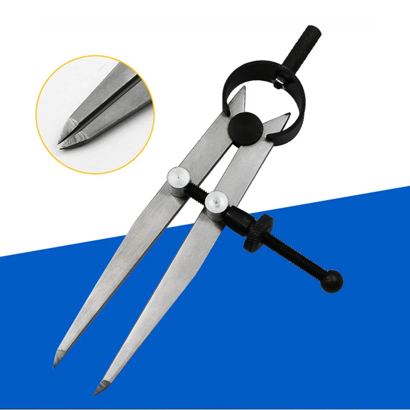 

Divider Wheel Compass Leather Stitch Hole Distance Measure Compass Leather Divider Tool Carbon Steel Scriber