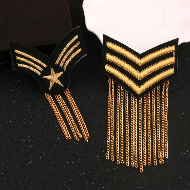 

Real Plated Trendy Navy Pin Brooch Brooches for Tassel Pentagram Men 's Medal Badges British Layer Accessories