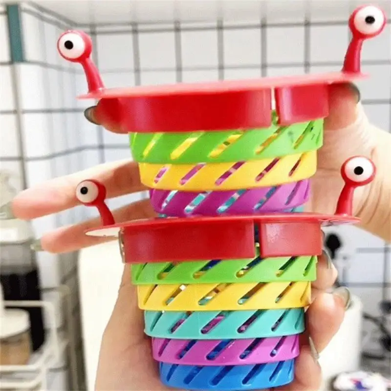 

Creative Little Monster Rainbow Filter Screen Foldable Telescopic Floor Drainer Sink Food Slag Separator Useful Kitchen Gadgets