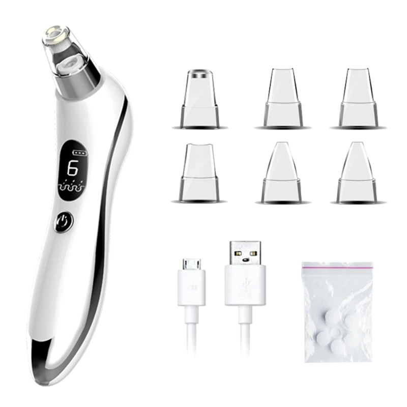 

USB Rechargable Multifunctional Electric Blackhead Meter Suction Pore Vacuum Cleaner Face Cleaning Blackhead Black Drop Shipping