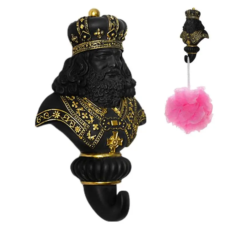 

Creative Wall Hooks Hooks For Wall With King Queen Design Heavy Duty Wall Mounted Hooks Hat Hangers For Wall For Bag Towel