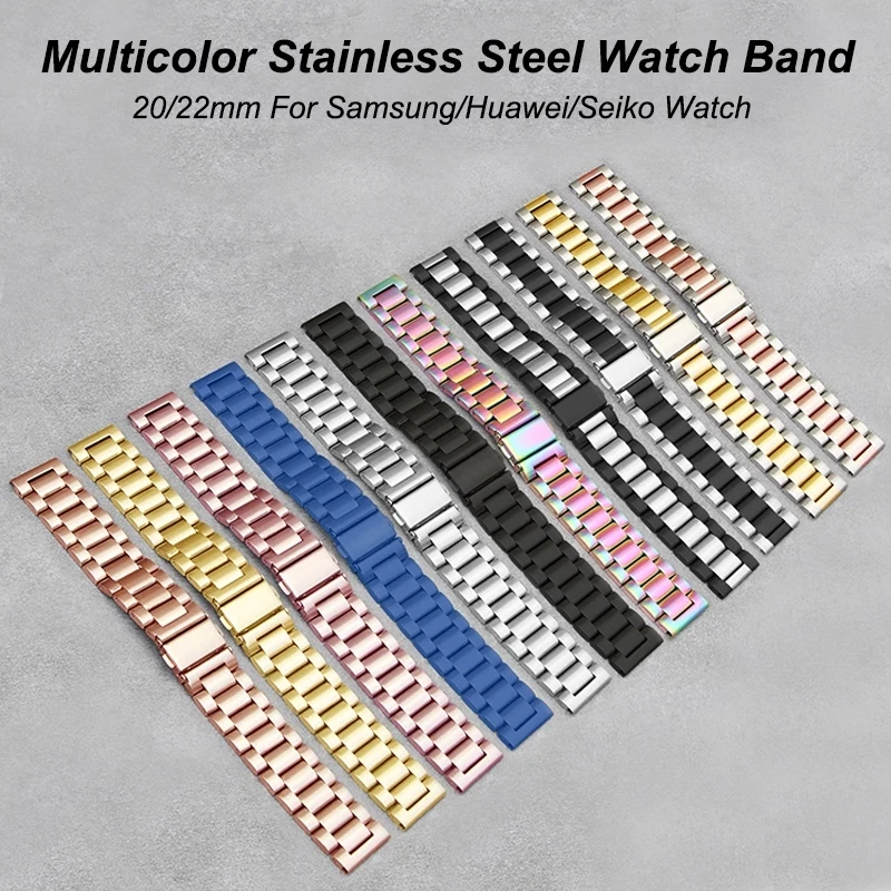 High Quality Stainless Steel Strap for Huawei Watch, 22 mm Watchband for Huawei GT3 3 pro 46mm GT2  2Pro Magic 2 GT2E Wrist Band