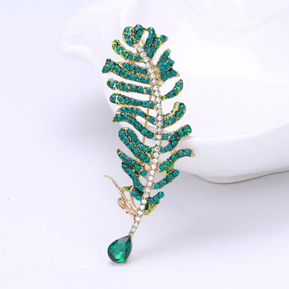 

Элегантная популярная брошь в виде листьев с ярким блеском, ювелирная брошь для сумки, блестящий декор для одежды