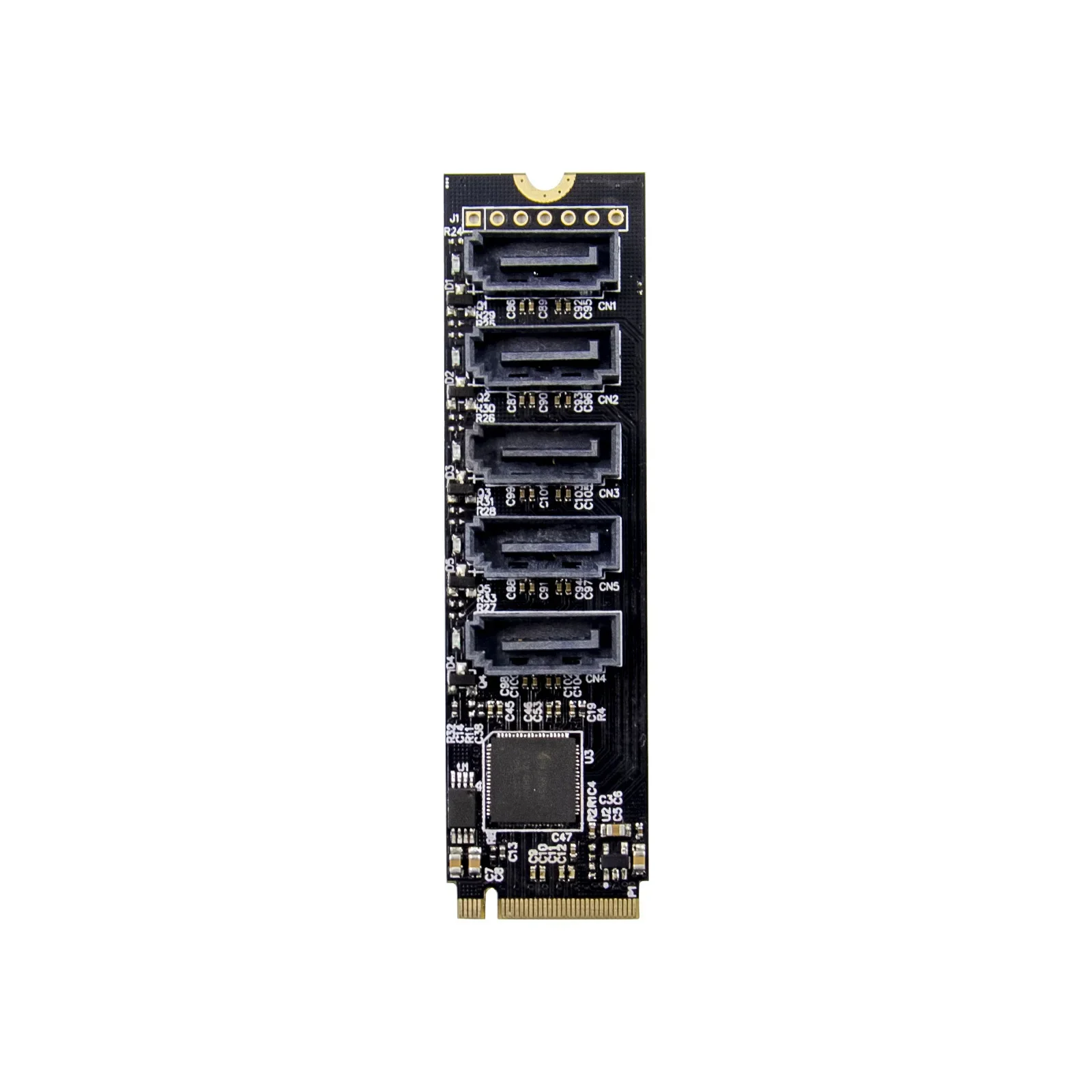 М. 2 PCIE SATA 6G 5-портовый адаптер расширения жесткого диска для компьютерного JMB585