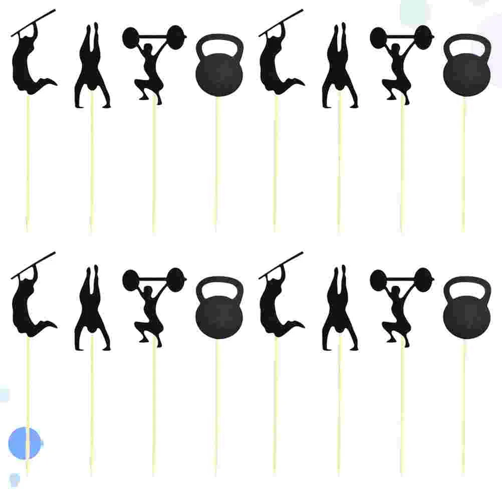 

Gym Theme Cake Decor Creative Interesting Cupcake Adornment Party Supplies for Home Fitness Party Indoor